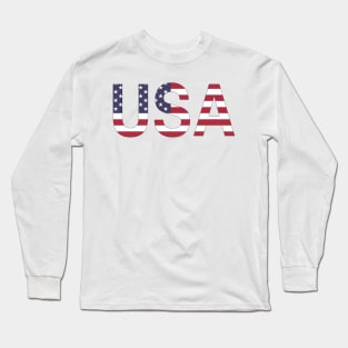 USA Flag Long Sleeve T-Shirt